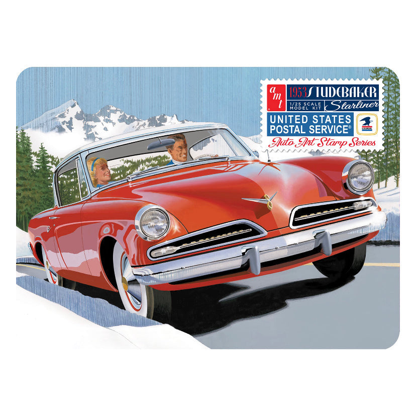 AMT 1/25 MODEL KIT 1953 STUDEBAKER STARLINER - USPS WITH COLLECTIBLE