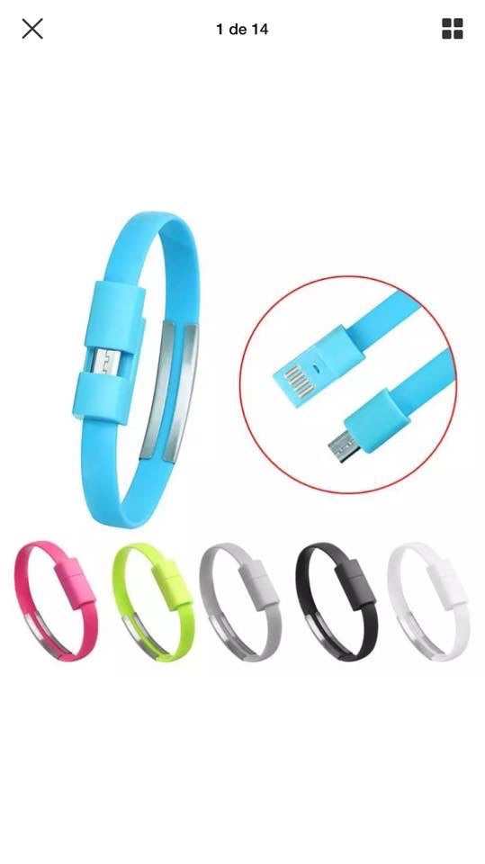 BRACELET USB DATA CHARGER CABLE GREEN/ IPHONE 8 PIN