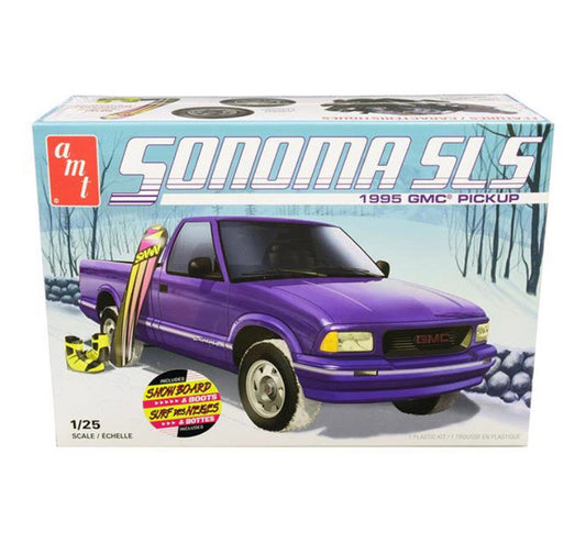 AMT AMT1168M SKILL 2 MODEL KIT 1995 GMC SONOMA SLS PICKUP TRUCK WITH SNOWBOARD & BOOTS 1 BY 25 SCALE MODEL