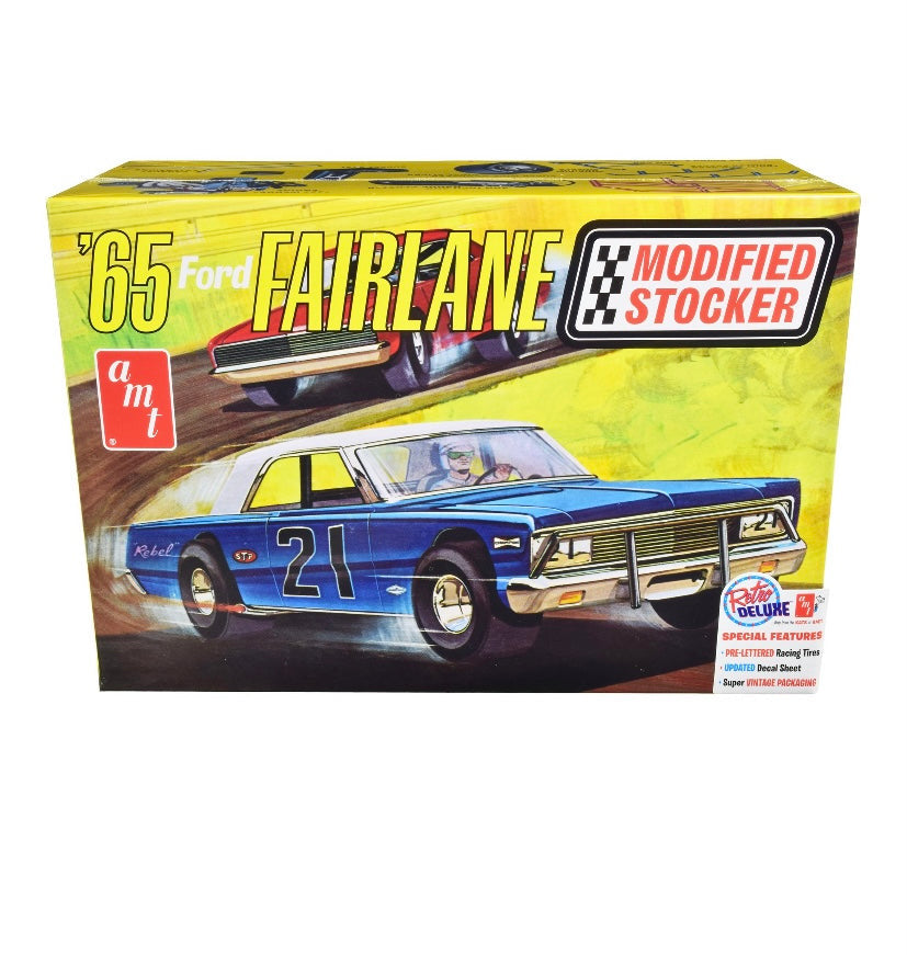 SKILL 2 MODEL KIT 1965 FORD FAIRLANE MODIFIED STOCKER 1/25 SCALE MODEL BY AMT